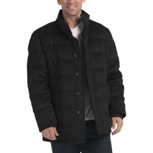 COLE HAAN Wool Blend Textured Padded Jacket